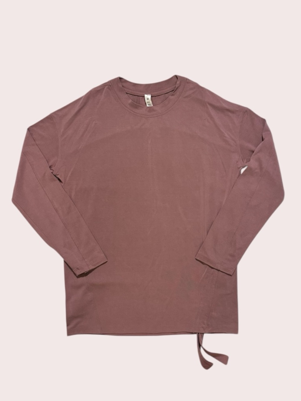 Lululemon Side Cinched Long Sleeve Crew Size 2 Spiced Chai (Dusty Rose)